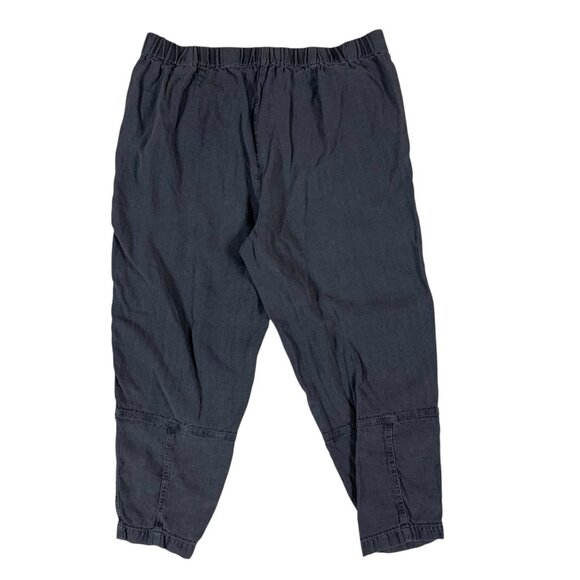 J. Jill Pure Jill Black Tencel Cropped Joggers XL Soft Pull On Relaxed Fit - Picture 2 of 4